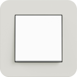Gira E3 Soft Touch gri deschis cu întrerupător alb