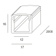 Profil LED aplicat 17x16mm